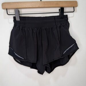 lululemon Hotty Hot lined athletic shorts in black - 2.5” inseam
